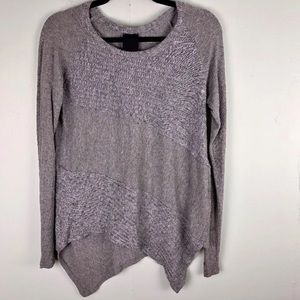 “Heather by Bordeaux” Long Sleeve, Gray Top